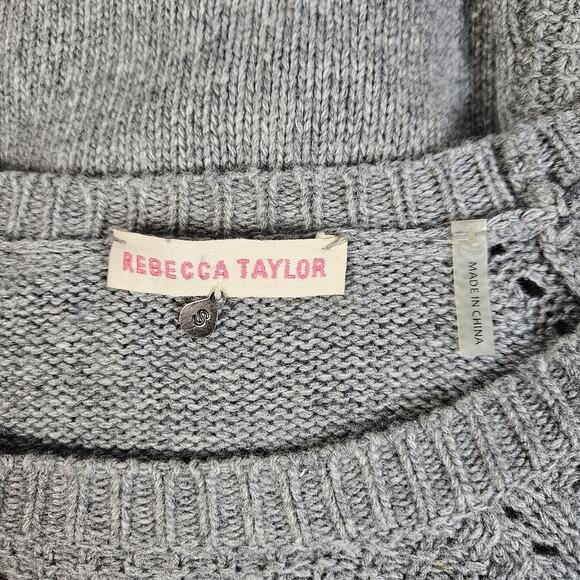 Rebecca Taylor Womens Sweater Wool Cashmere Pullover Size Small Animal Print - Picture 3 of 7